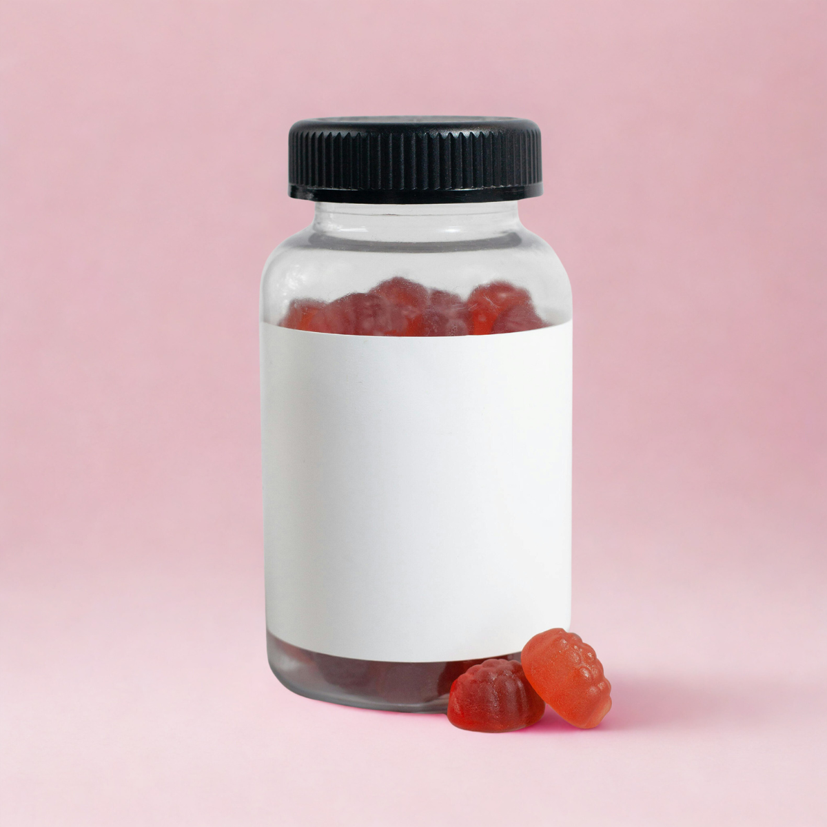 Opakowanie żelek w czerwonym kolorze