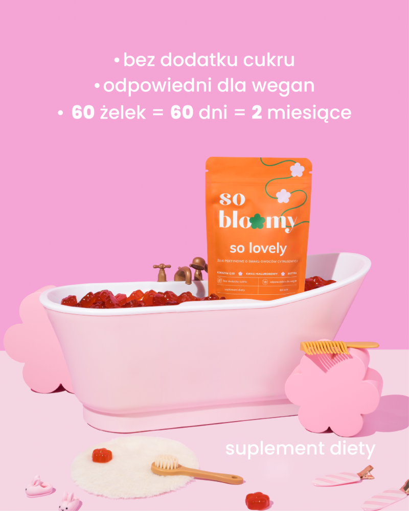 żelki na mocne włosy i paznokcie z biotyną i cynkiem - so lovely