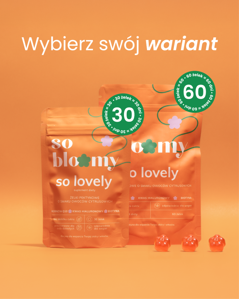 żelki na włosy i paznokcie z biotyną i cynkiem - so lovely